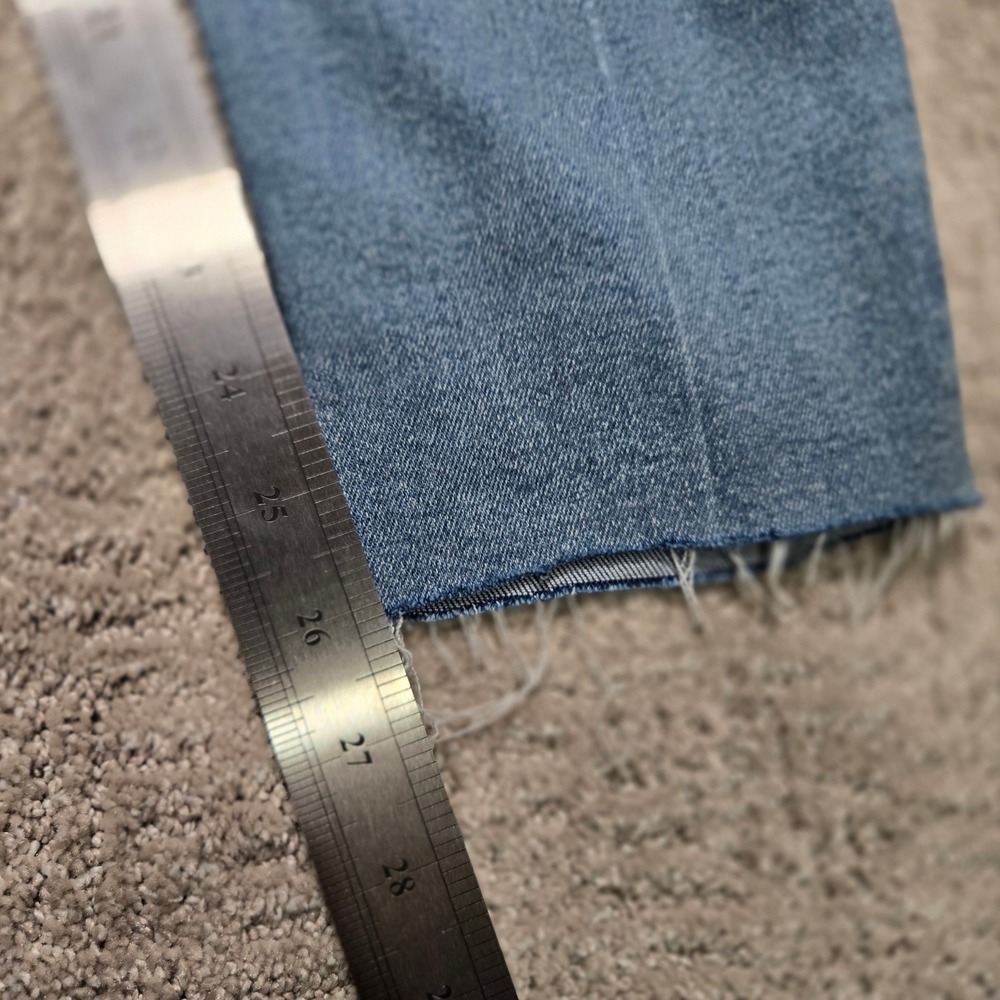 Old Navy Rockstar Super Skinny Jeans Extra High Rise Ankle Raw Hem Blue 14 NEW - Picture 8 of 8